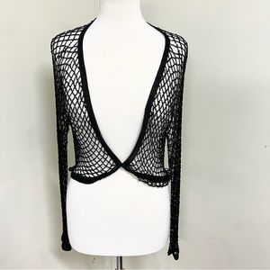 Black Beaded Cardigan Small/Medium
